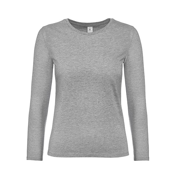 Damen Langarm Shirt Grau | 3XL